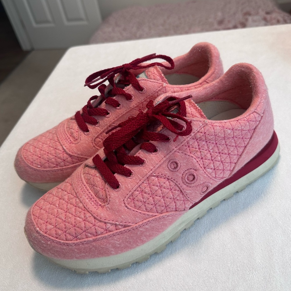 Vintage Saucony Jazz Original Pink Quilted Sneakers size 9 Women’s
